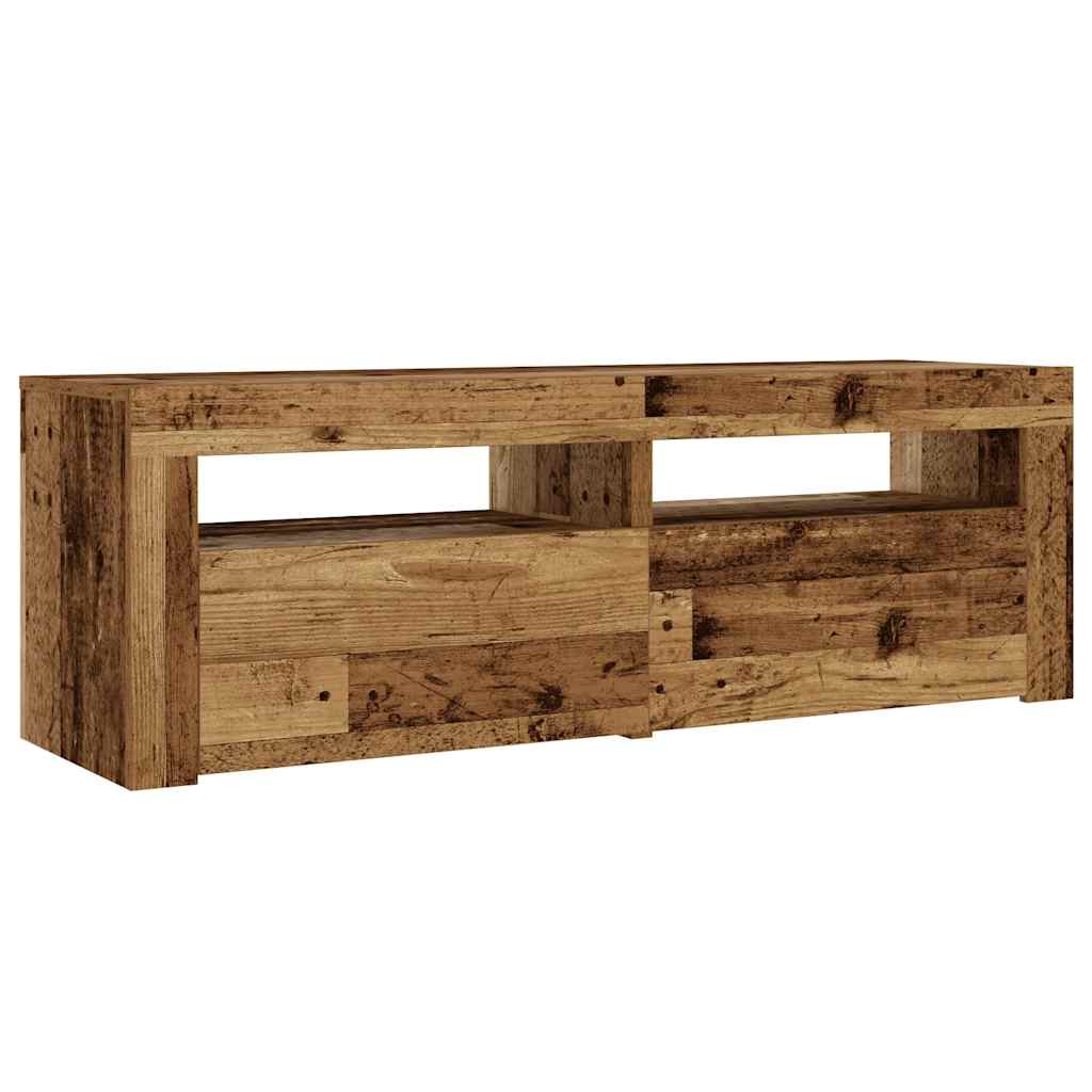 Bedside Cabinets 2 pcs with LEDs Old Wood 60x35x40 cm
