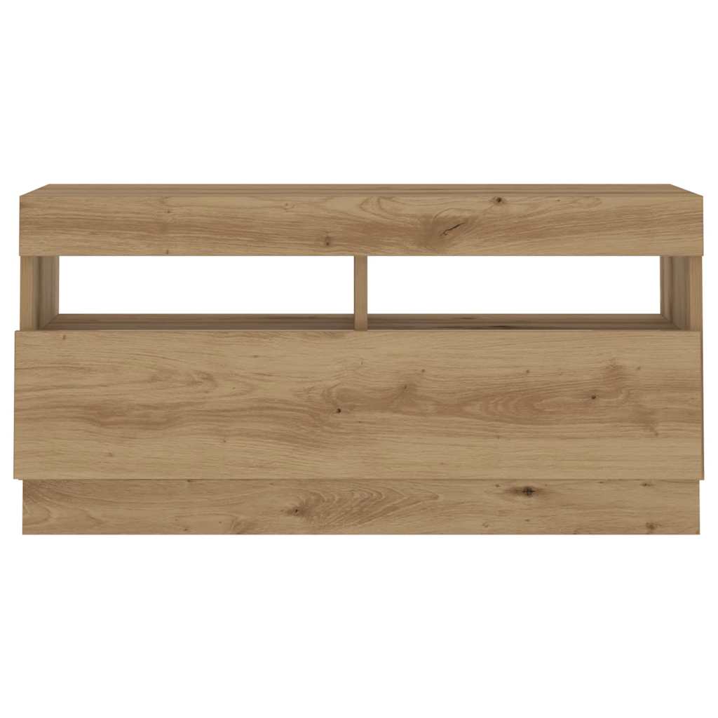 TV Cabinet with LED Lights Artisan Oak 180x35x40 cm