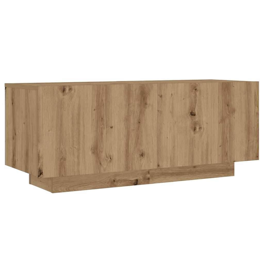 TV Cabinet with LED Lights Artisan Oak 260x35x40 cm