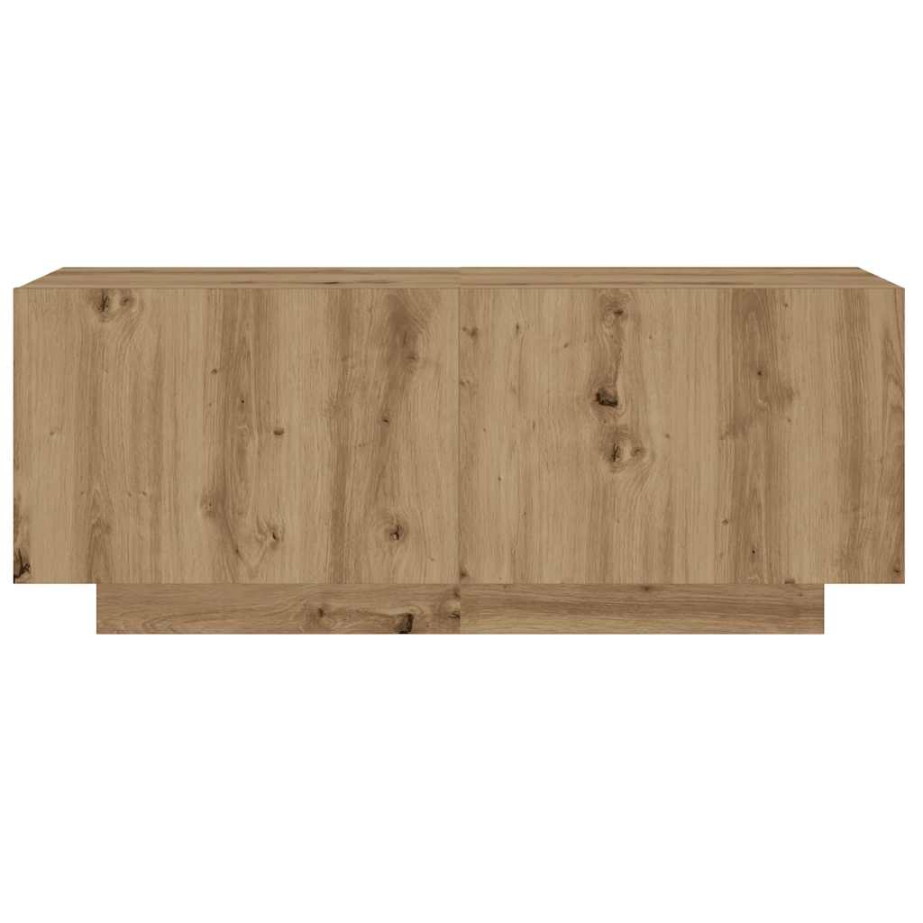 TV Cabinet with LED Lights Artisan Oak 260x35x40 cm