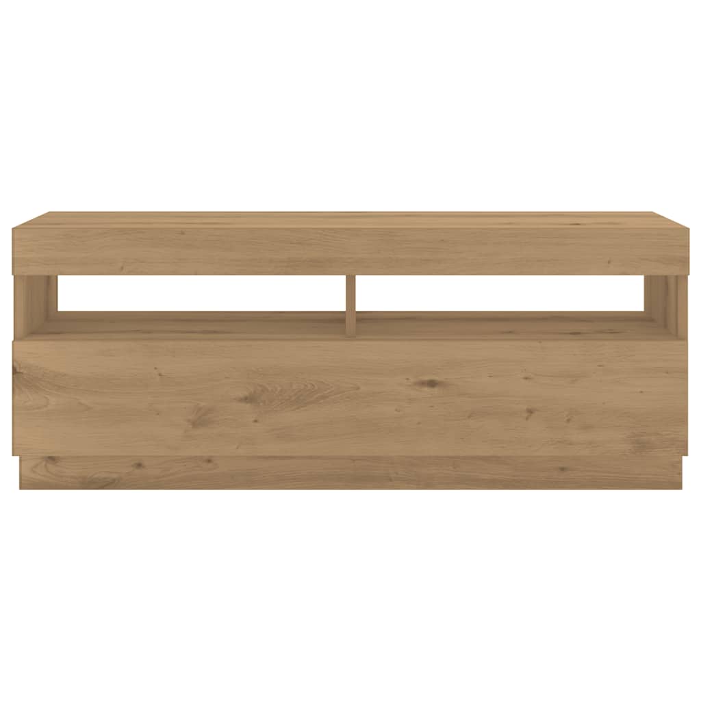TV Cabinet with LED Lights Artisan Oak 300x35x40 cm