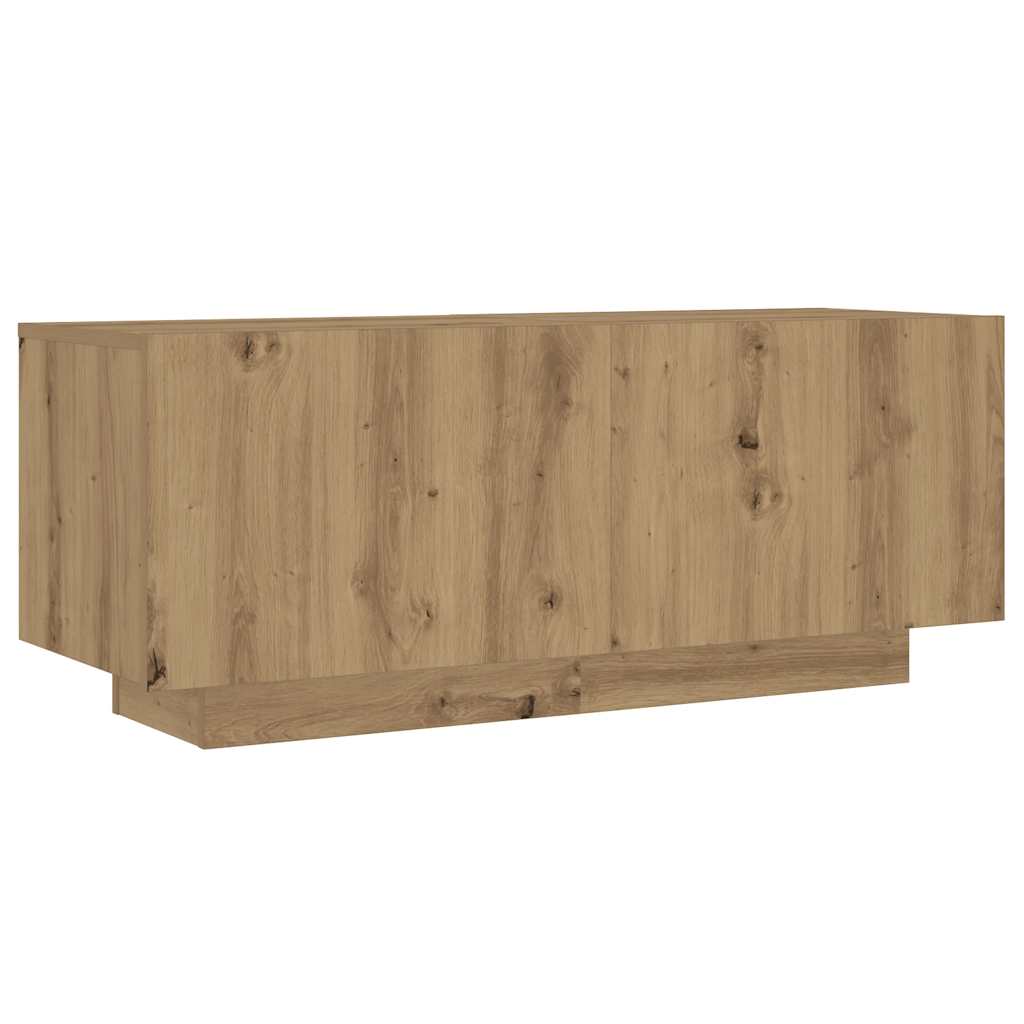 vidaXL TV Cabinet with LED Lights Artisan Oak 300x35x40 cm Engineered Wood