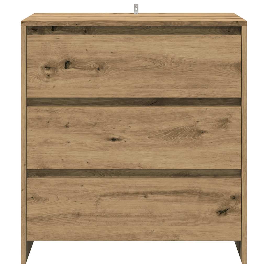 2 Piece Sideboard Artisan Oak Engineered Wood