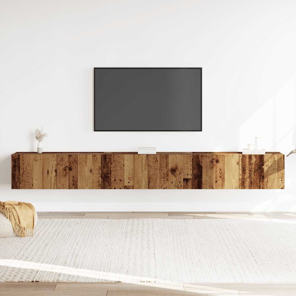 vidaXL 3 Piece TV Cabinet Set Wall-mounted Old Wood Engineered Wood