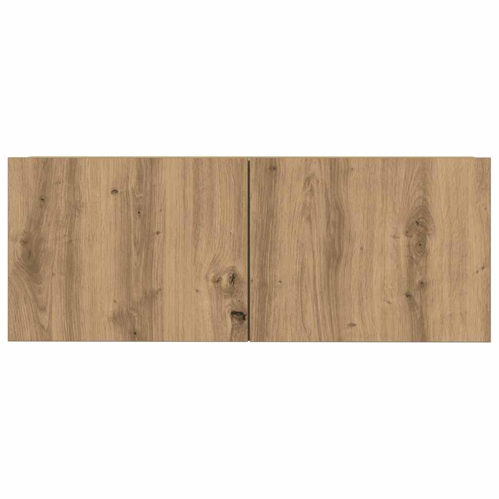 7 Piece TV Cabinet Set Wall-mounted Artisan Oak