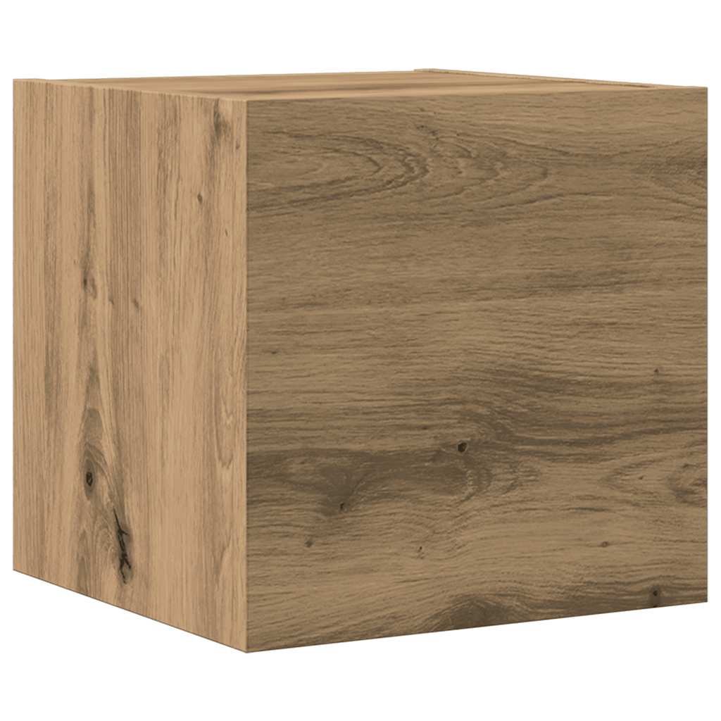 7 Piece TV Cabinet Set Wall-mounted Artisan Oak Engineered Wood