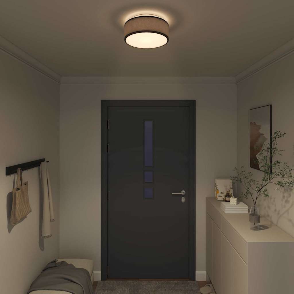 Ceiling Lamp with Spotlights Black 30 x 30 x 13.5 cm Fabric