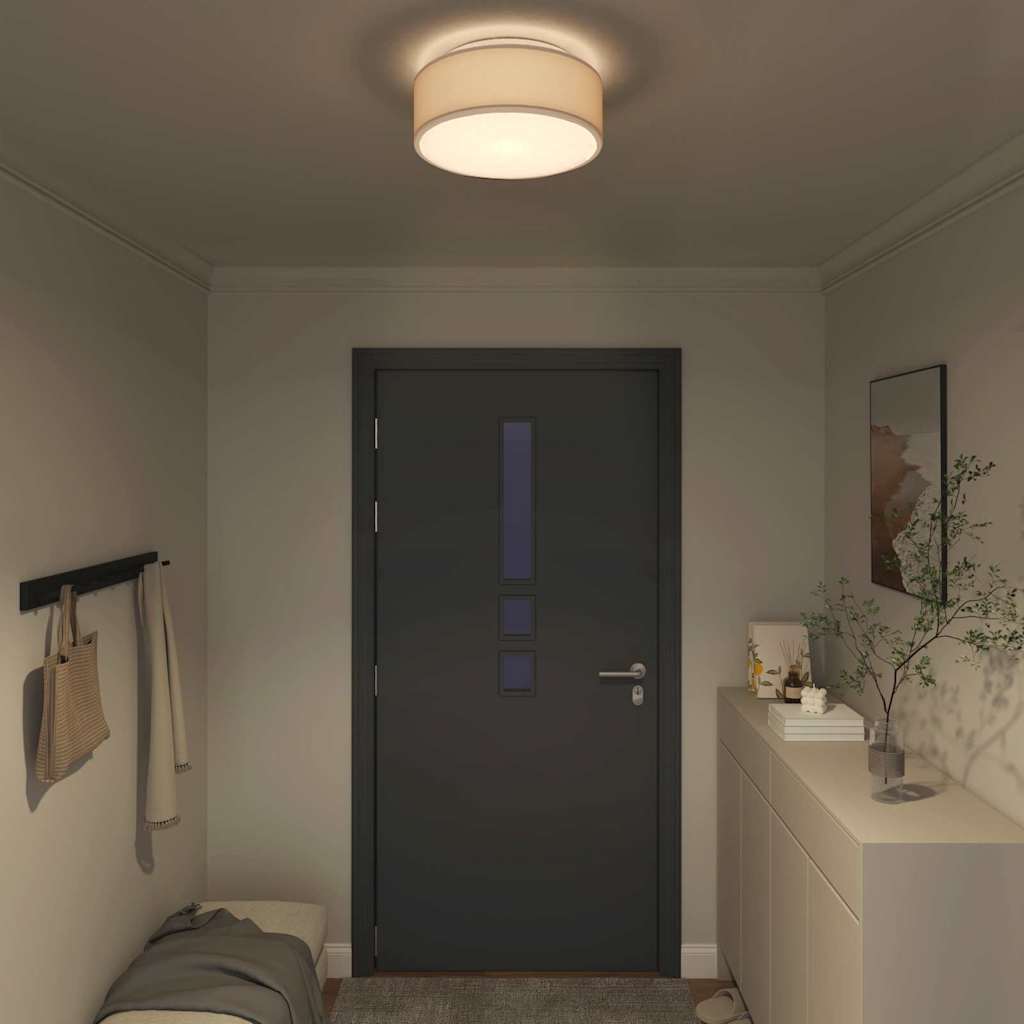 Ceiling Lamp with Spotlights Taupe 38 x 38 x 13.5 cm Fabric