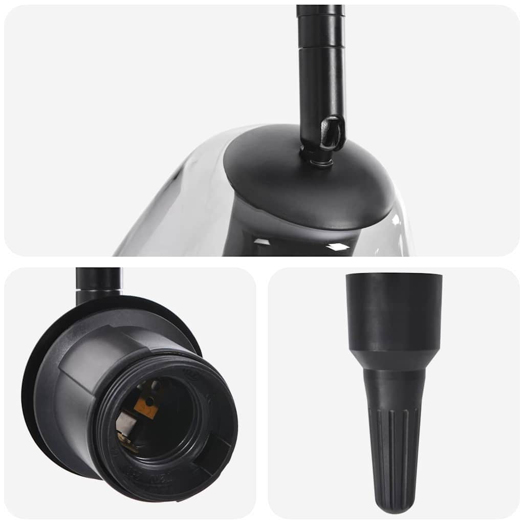 Ceiling Spotlight Black 54 x 13 x 26 cm Glass and Metal
