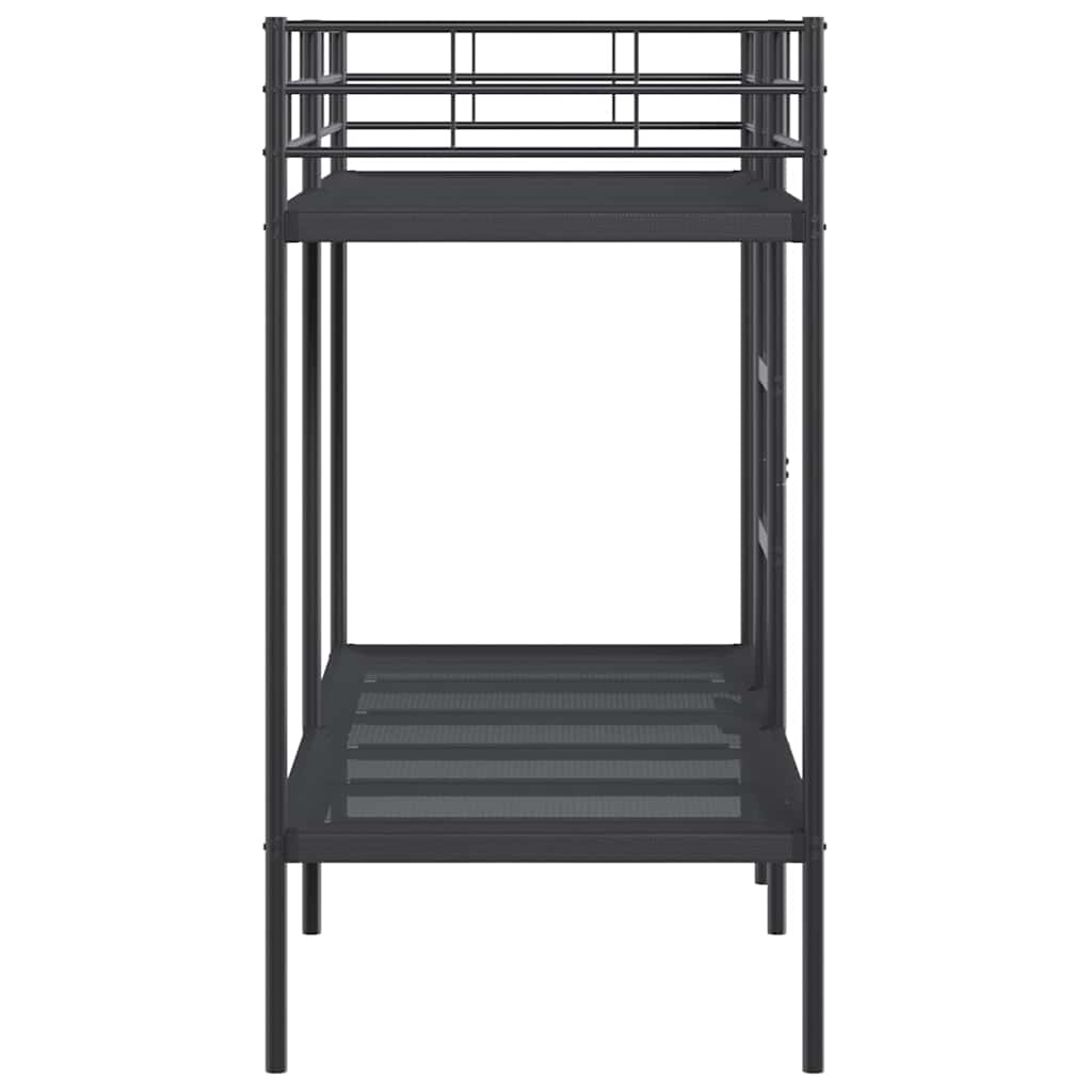 Bunk Bed without Mattress Black 80x200 cm Steel