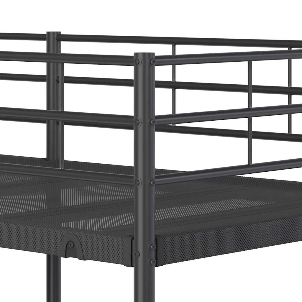 Bunk Bed without Mattress Black 80x200 cm Steel