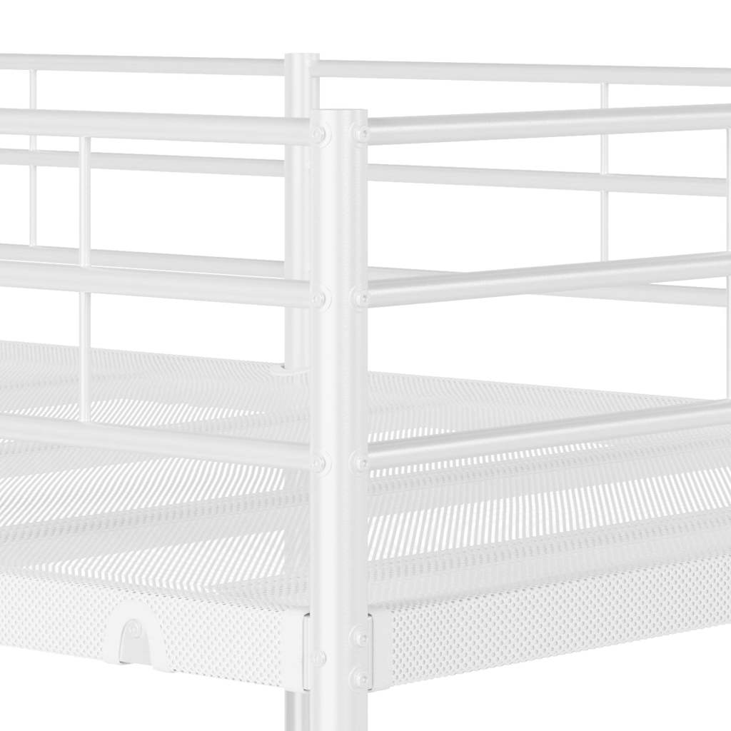 Bunk Bed without Mattress White 80x200 cm Steel