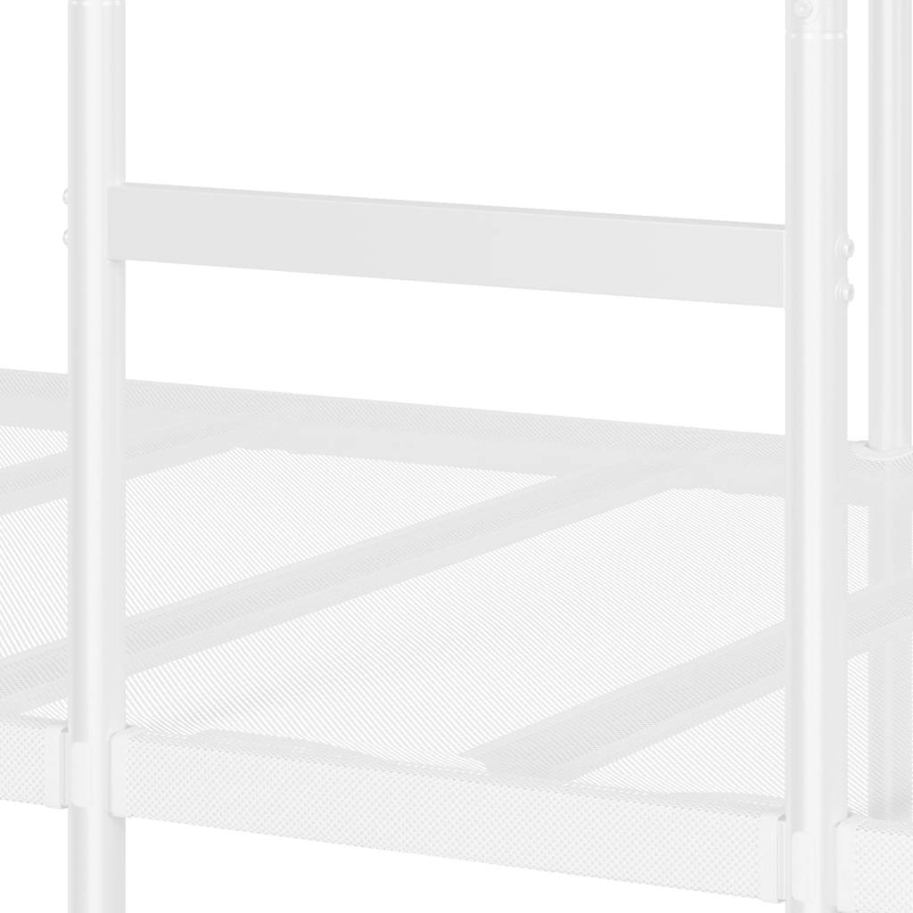 Bunk Bed without Mattress White 100x200 cm Steel