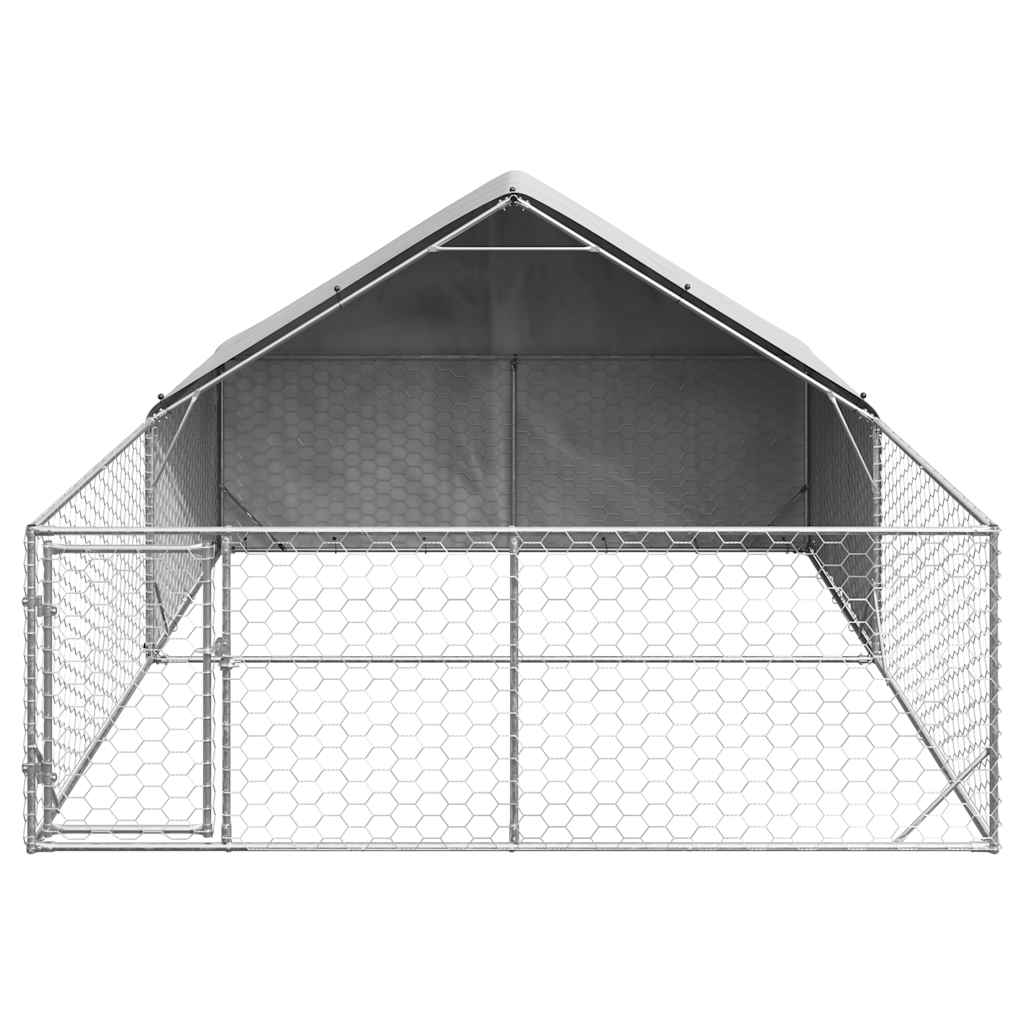 vidaXL Outdoor Dog Kennel with Run 5x3x1.9 m Galvanised Steel