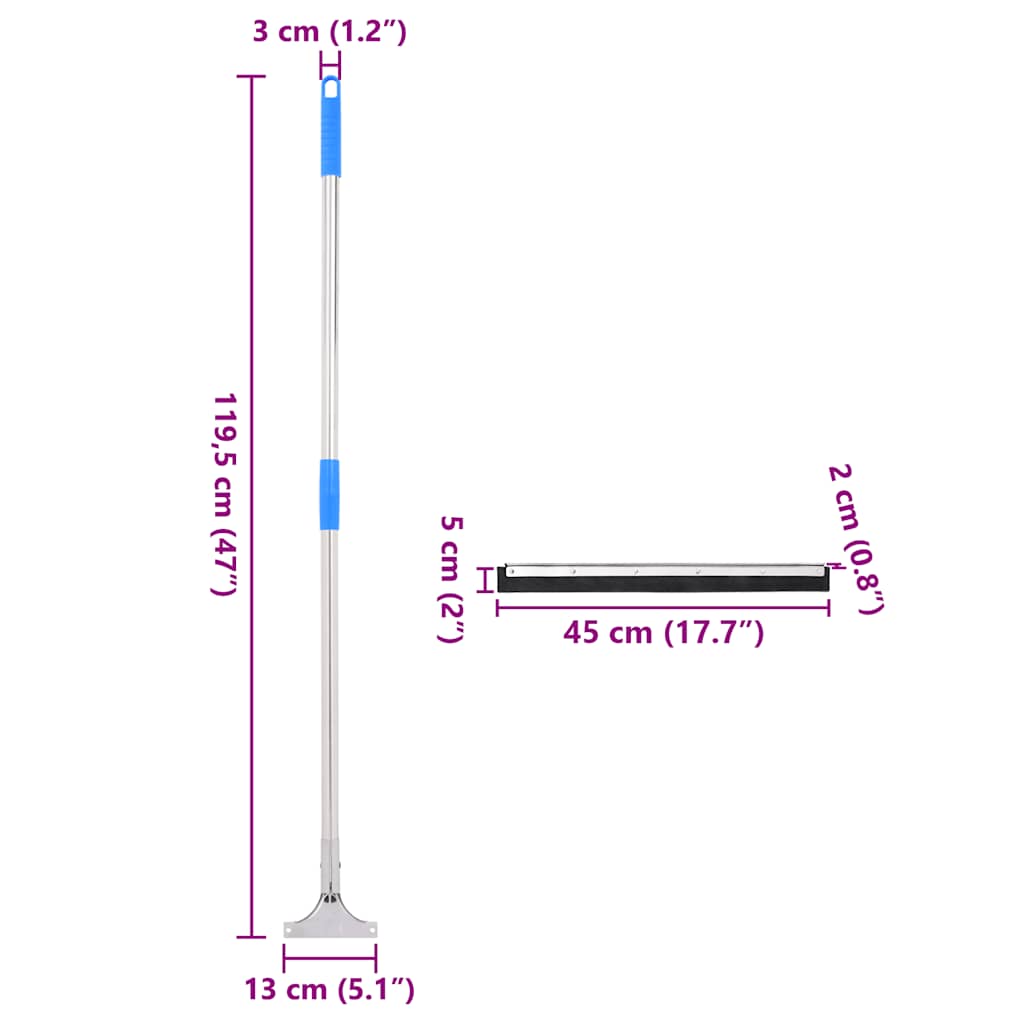 Floor Squeegees 5 pcs 45x122.5 cm Steel and Rubber