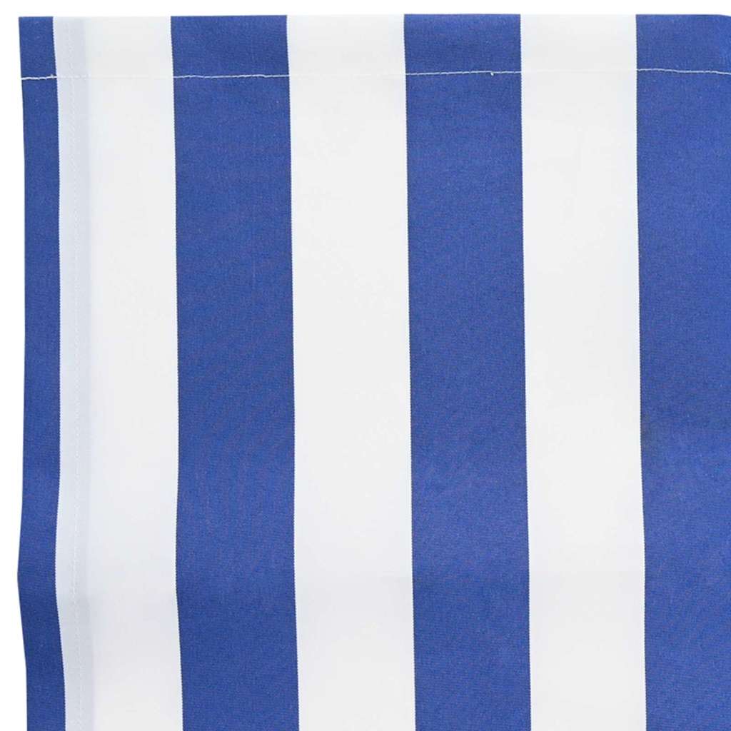 Awning Replacement Fabric Blue and White 2.5 x 2 m Polyester