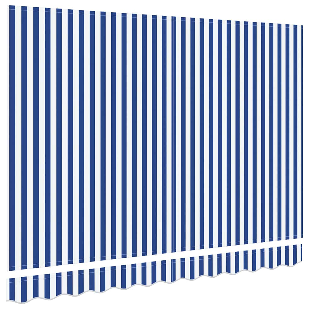 Awning Replacement Fabric Blue and White 2.5 x 2 m Polyester