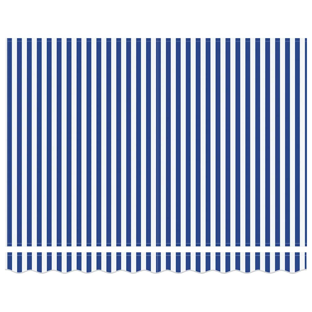 Awning Replacement Fabric Blue and White 2.5 x 2 m Polyester