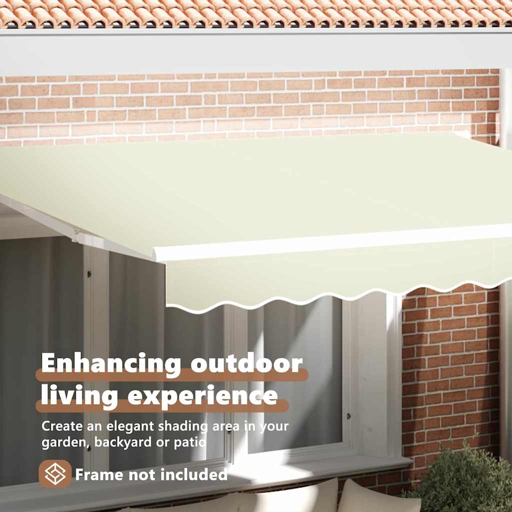 Awning Replacement Fabric Cream 2.5 x 2 m Polyester