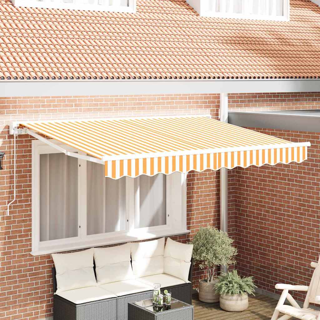Awning Replacement Fabric Yellow and White 3 x 2 m Polyester