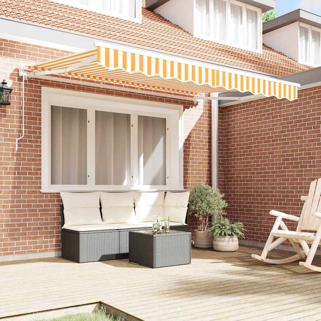 Awning Replacement Fabric Yellow and White 3 x 2 m Polyester