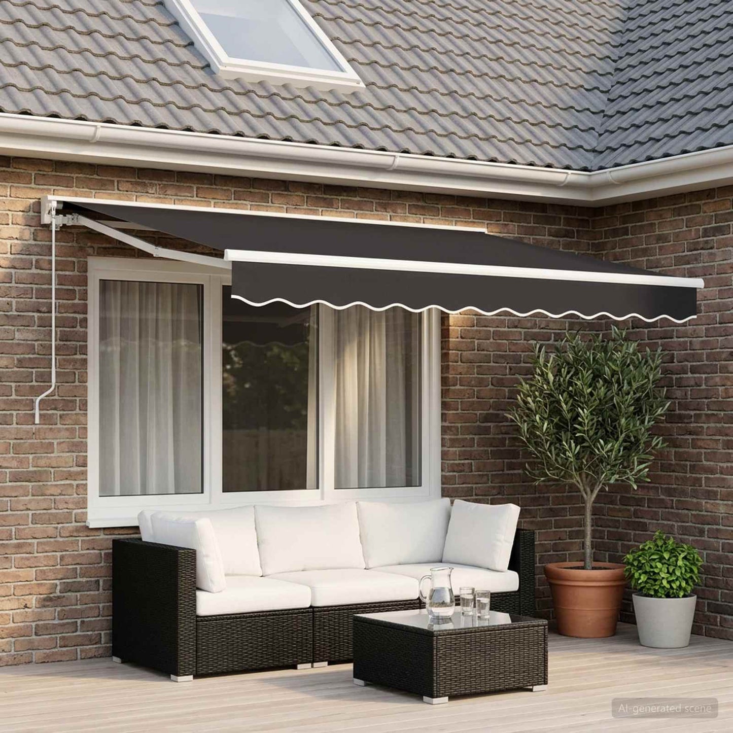 Awning Replacement Fabric Anthracite 235 x 195 cm Polyester