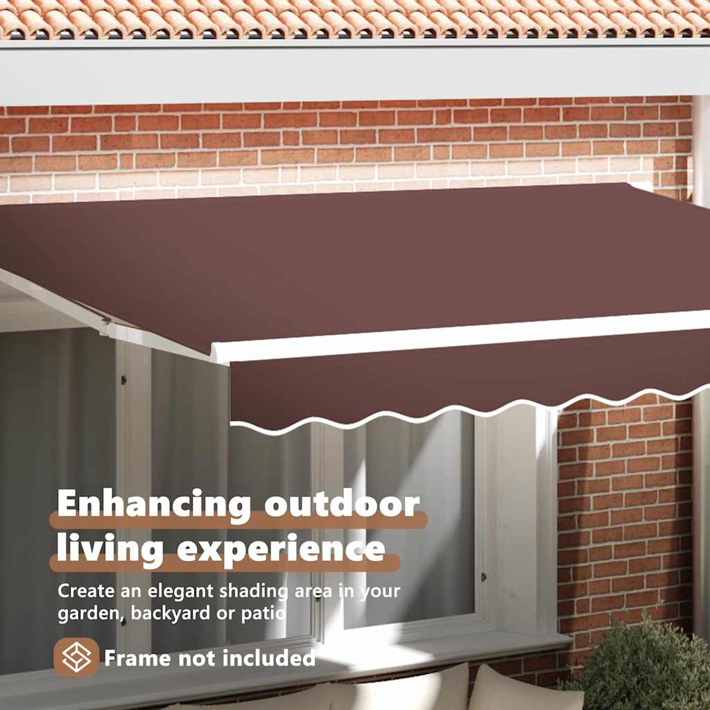 Awning Replacement Fabric Brown 2.5 x 2 m Polyester