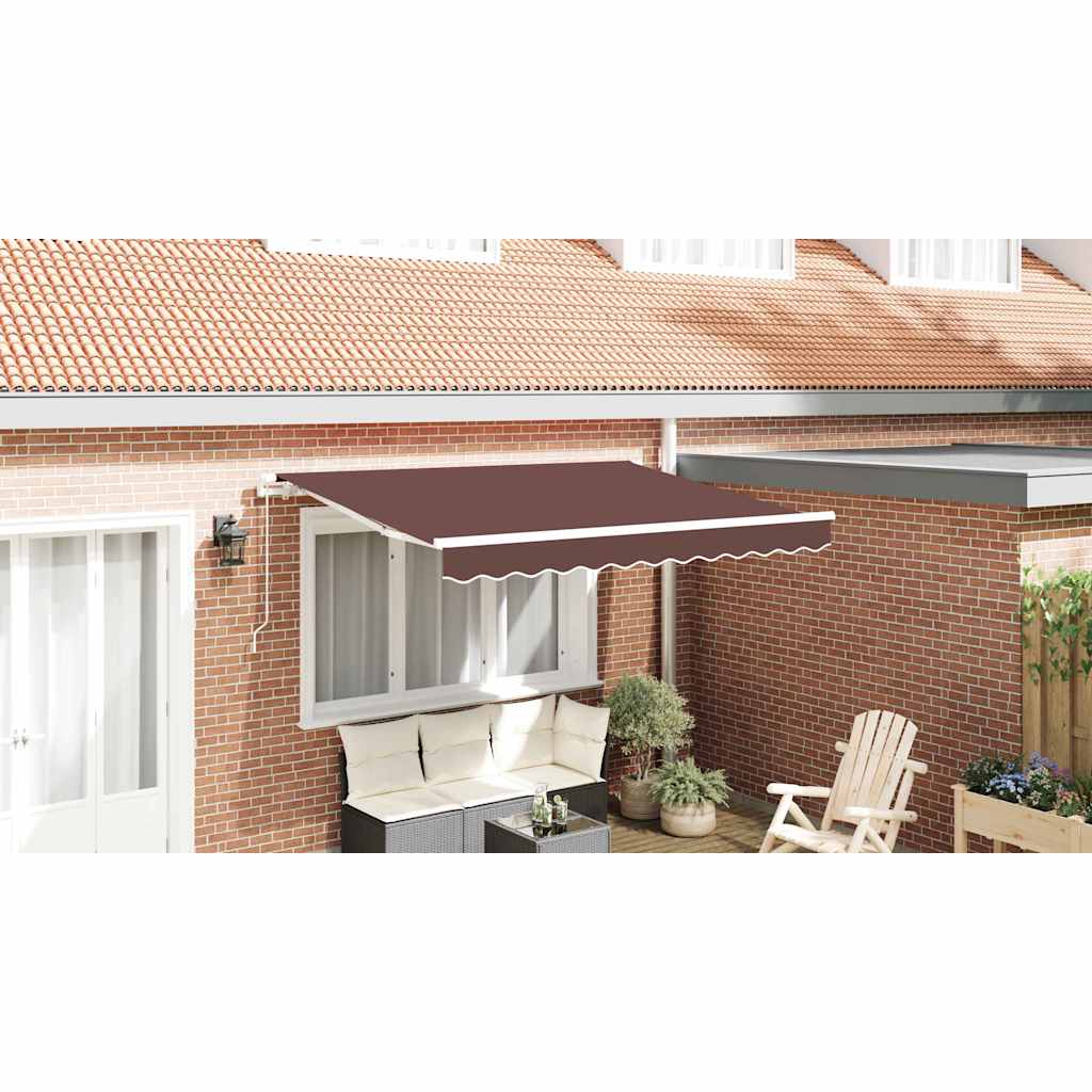 Awning Replacement Fabric Brown 3.5 x 2 m Polyester