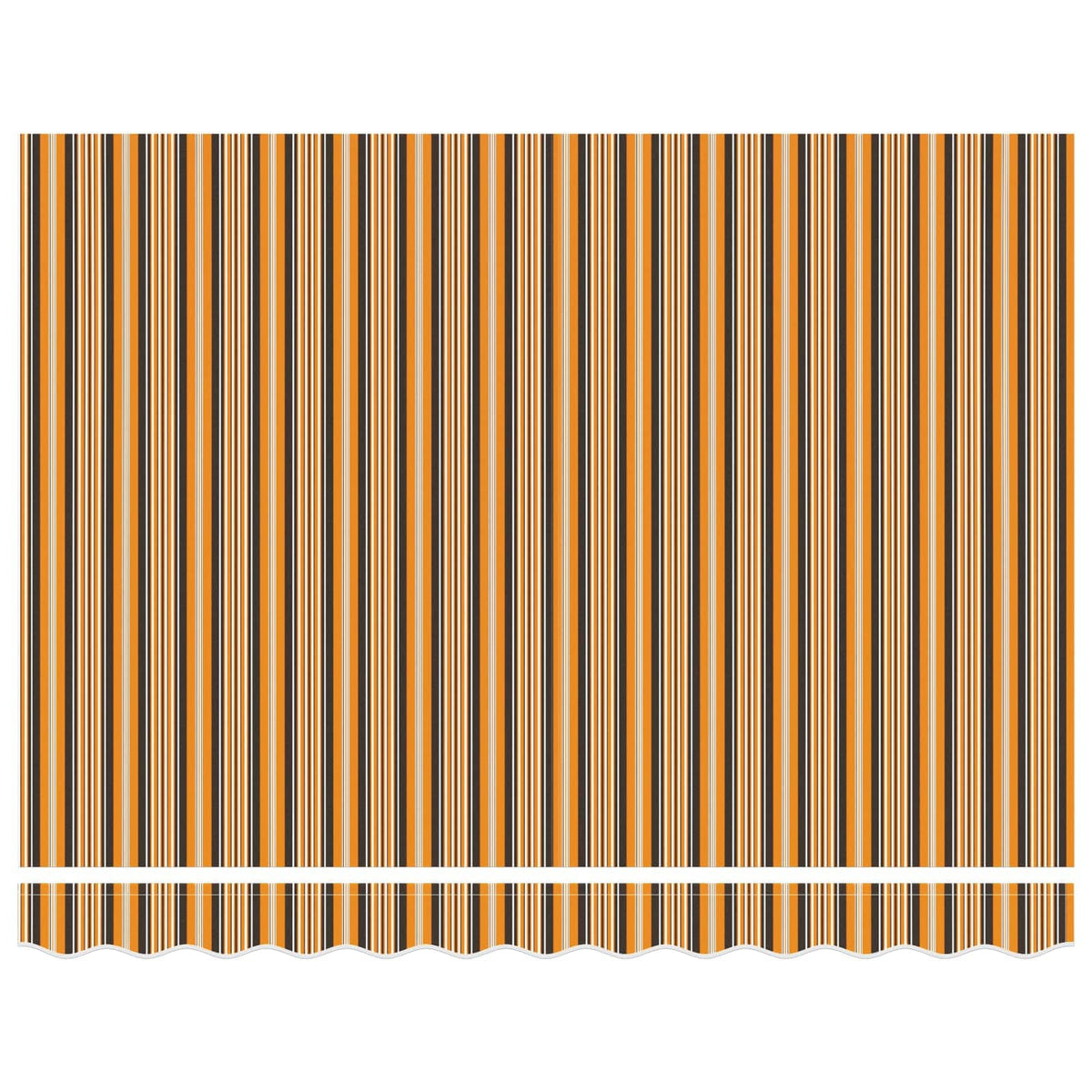Awning Canopy Replacement for 2.5x2 m Orange & Black Stripe