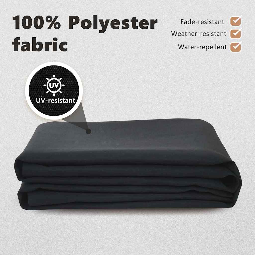 Awning Replacement Fabric Black 3.5 x 2.5 m Polyester