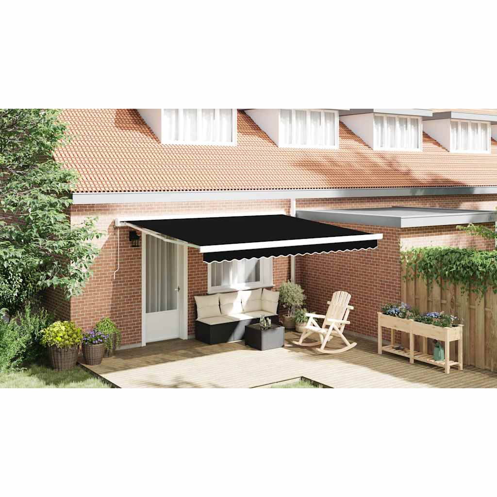 Awning Replacement Fabric Black 4 x 3 m Polyester