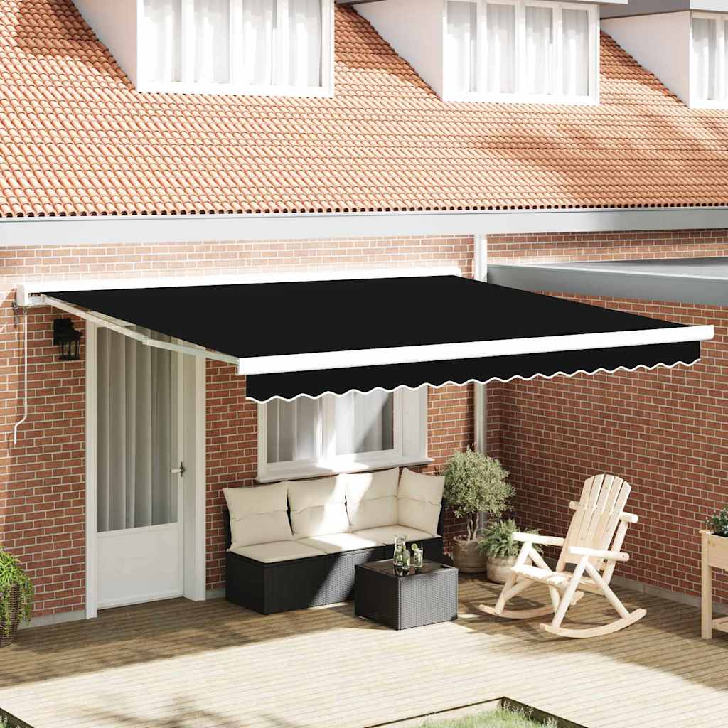 Awning Replacement Fabric Black 4 x 3 m Polyester