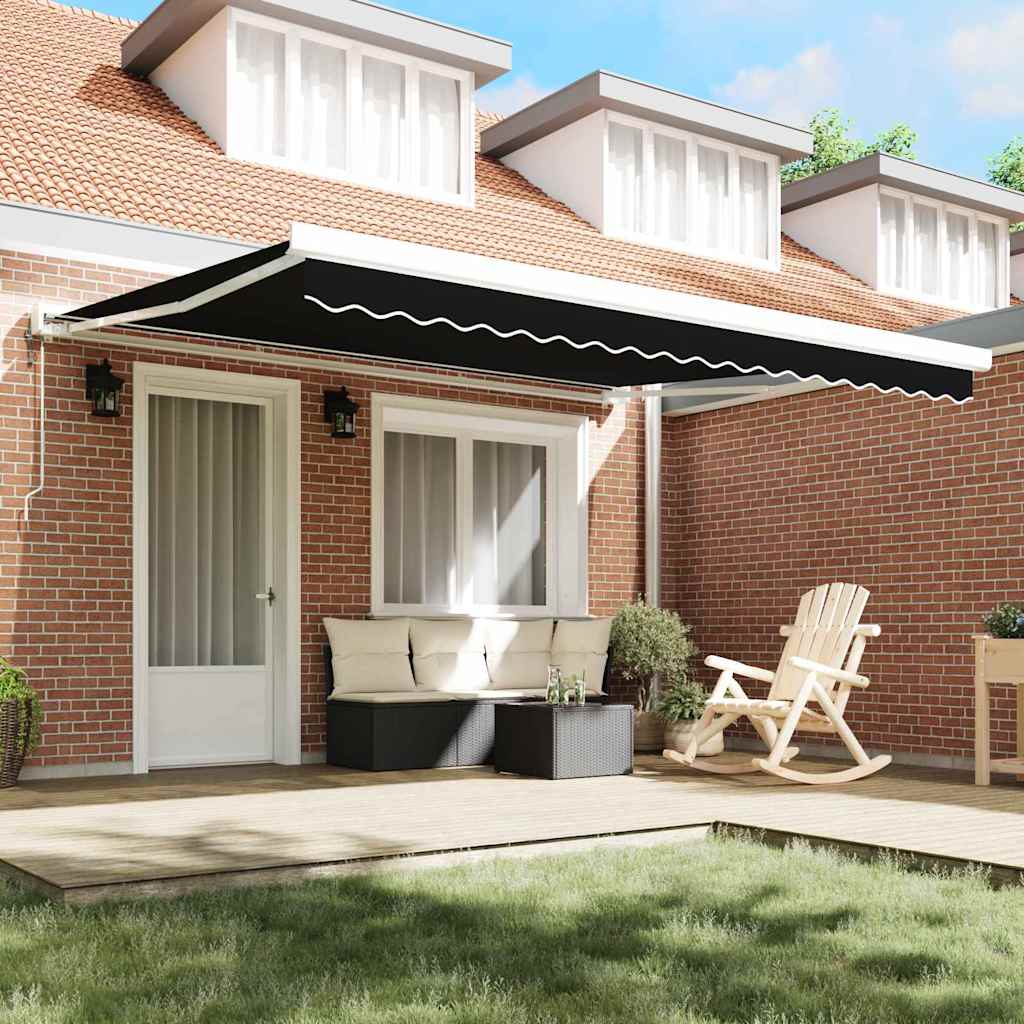 Awning Replacement Fabric Black 4 x 3 m Polyester