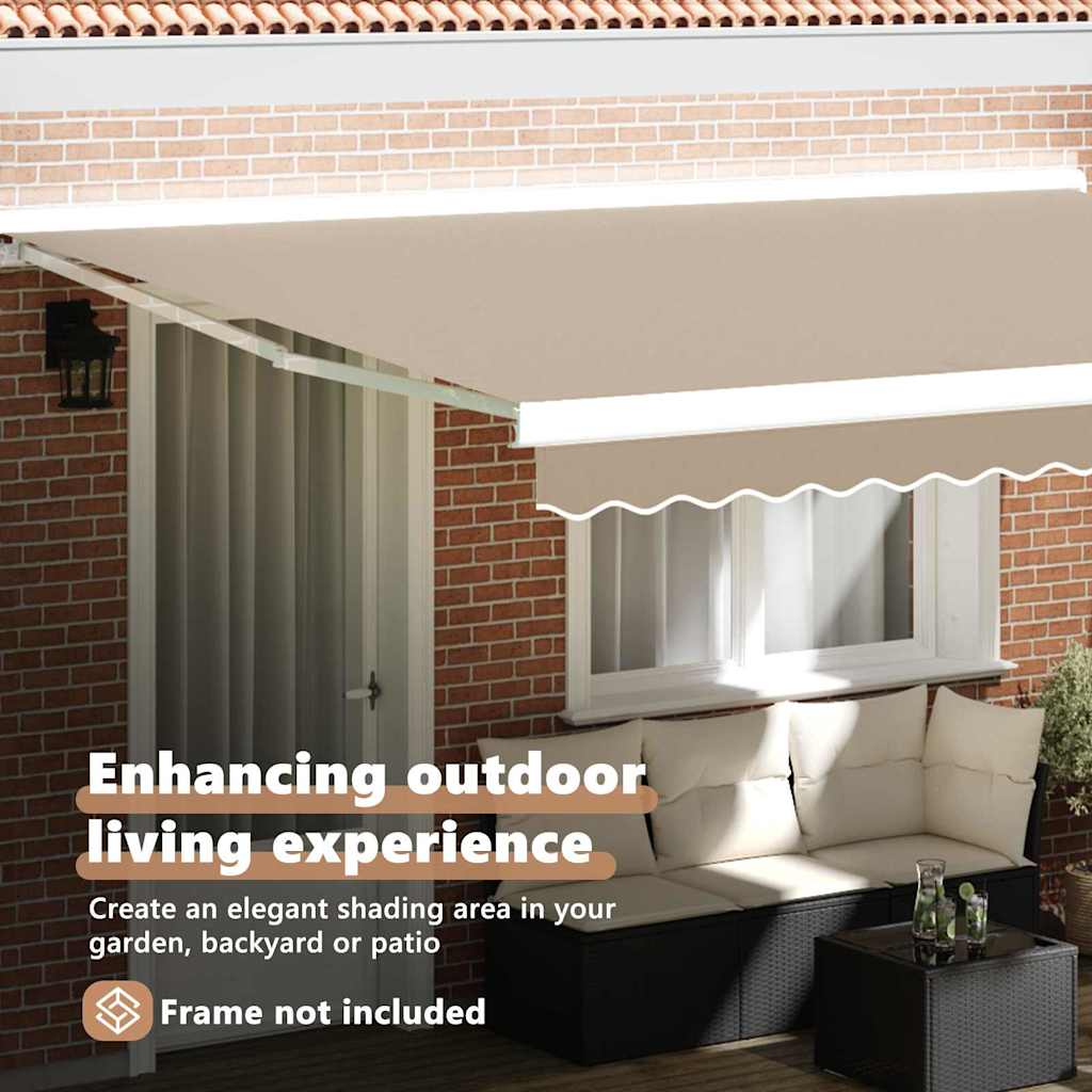 Awning Replacement Fabric Beige 4 x 3 m Polyester