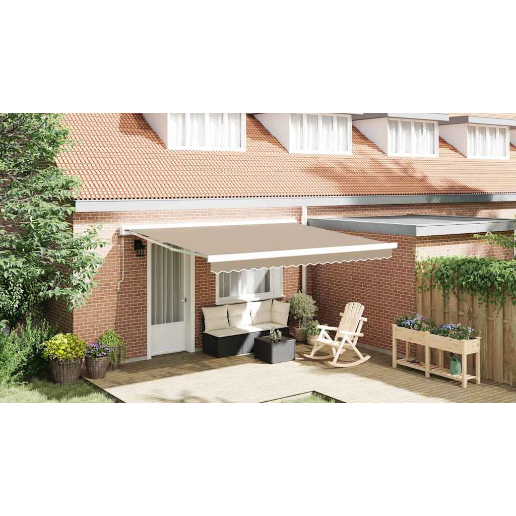 Awning Replacement Fabric Beige 4 x 3.5 m Polyester