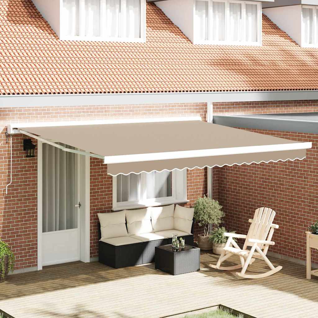 Awning Replacement Fabric Beige 4 x 3.5 m Polyester