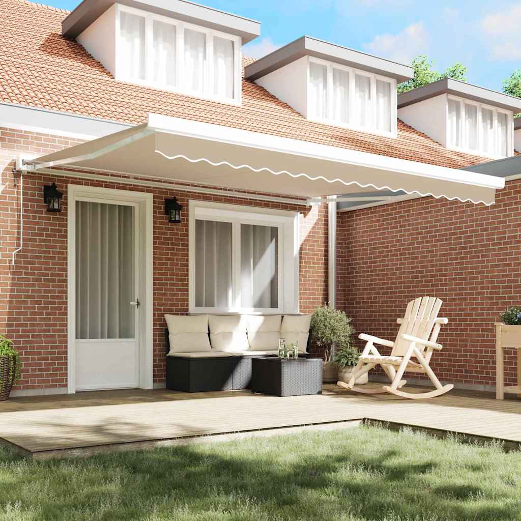 Awning Replacement Fabric Beige 4 x 3.5 m Polyester
