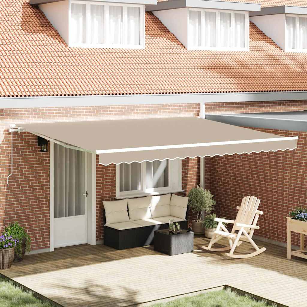 Awning Replacement Fabric Beige 4.5 x 3 m Polyester