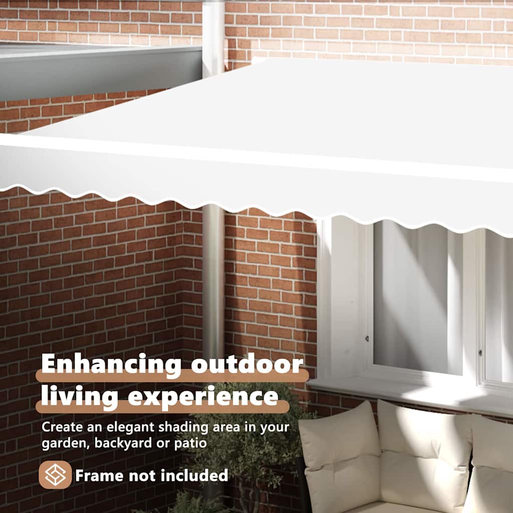 Awning Replacement Fabric White 3 x 2.5 m Polyester