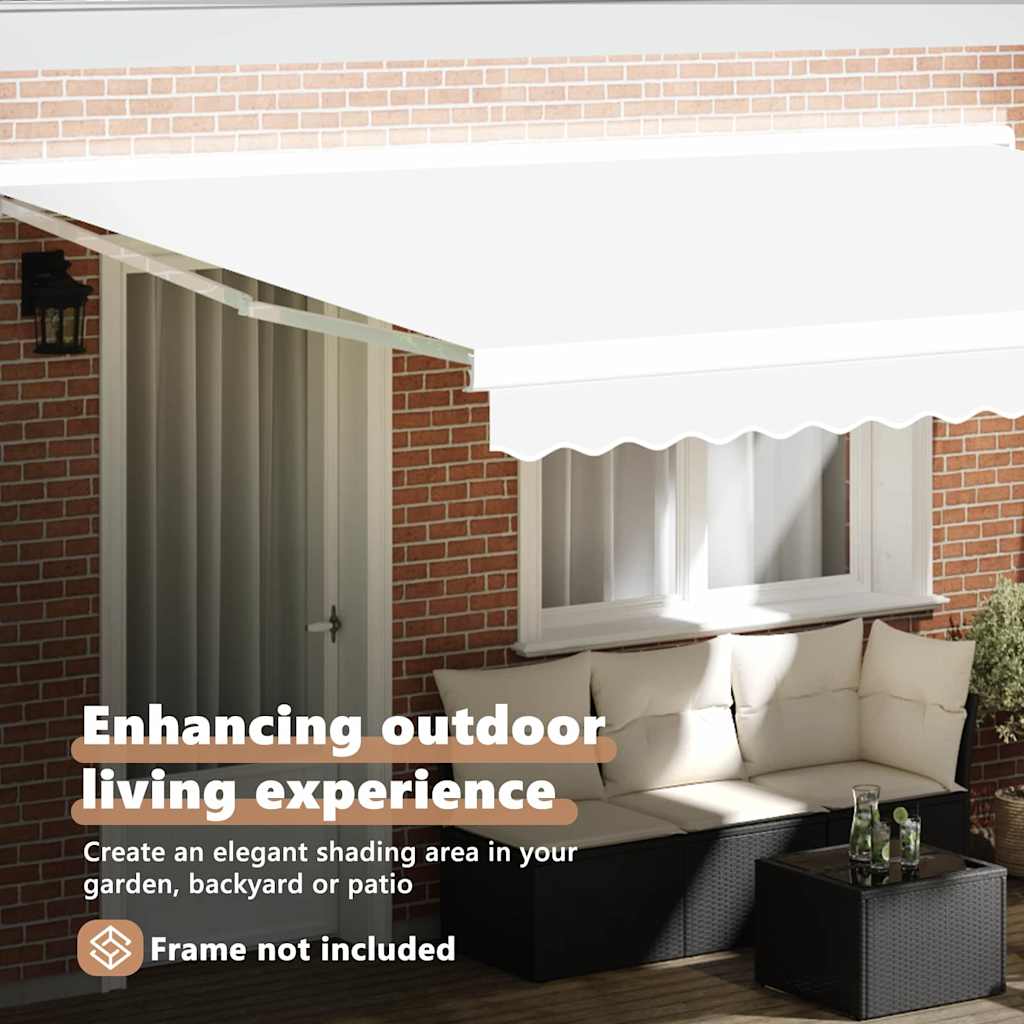 Awning Replacement Fabric White 4 x 3 m Polyester