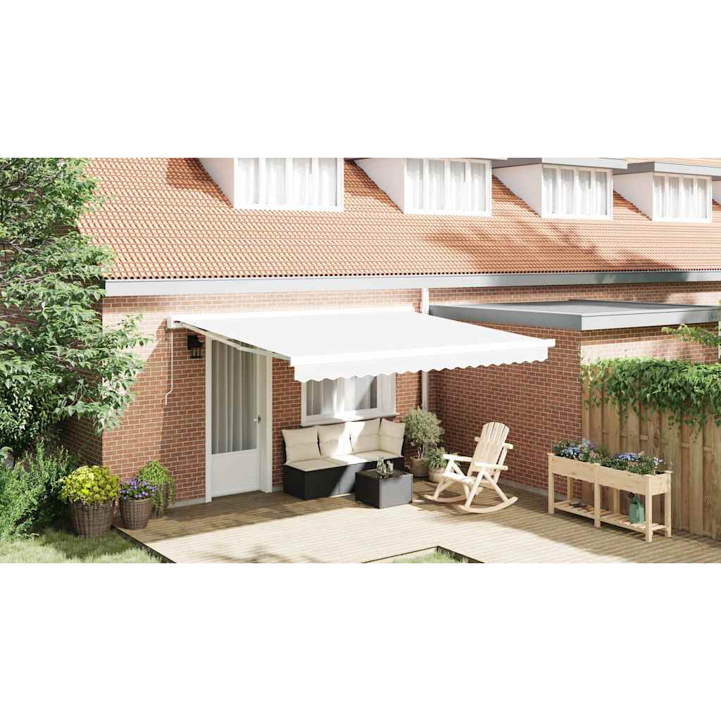 Awning Replacement Fabric White 4 x 3.5 m Polyester