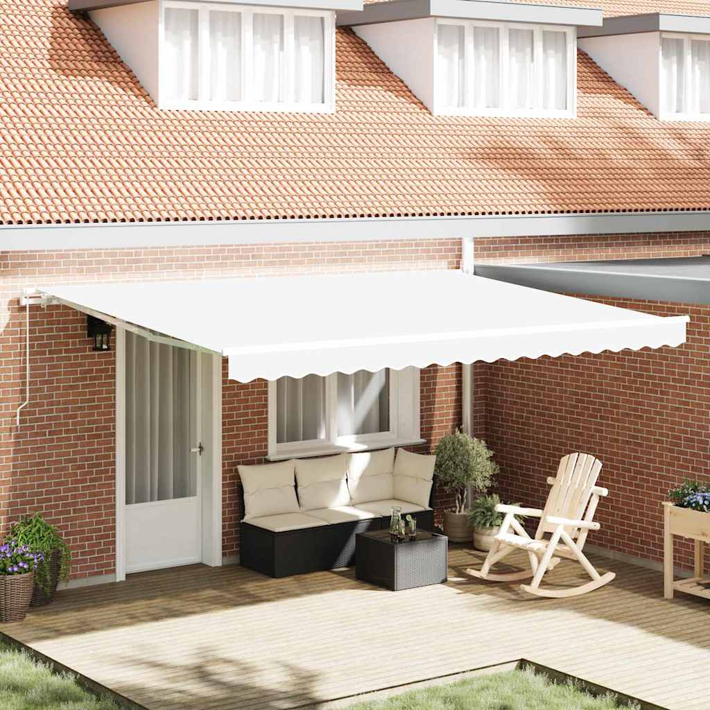 Awning Replacement Fabric White 4.5 x 3 m Polyester