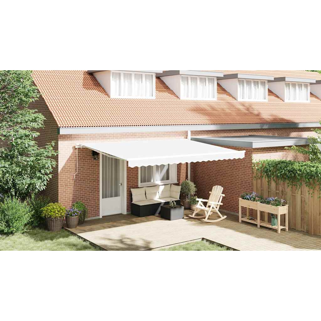 Awning Replacement Fabric White 4.5 x 3.5 m Polyester