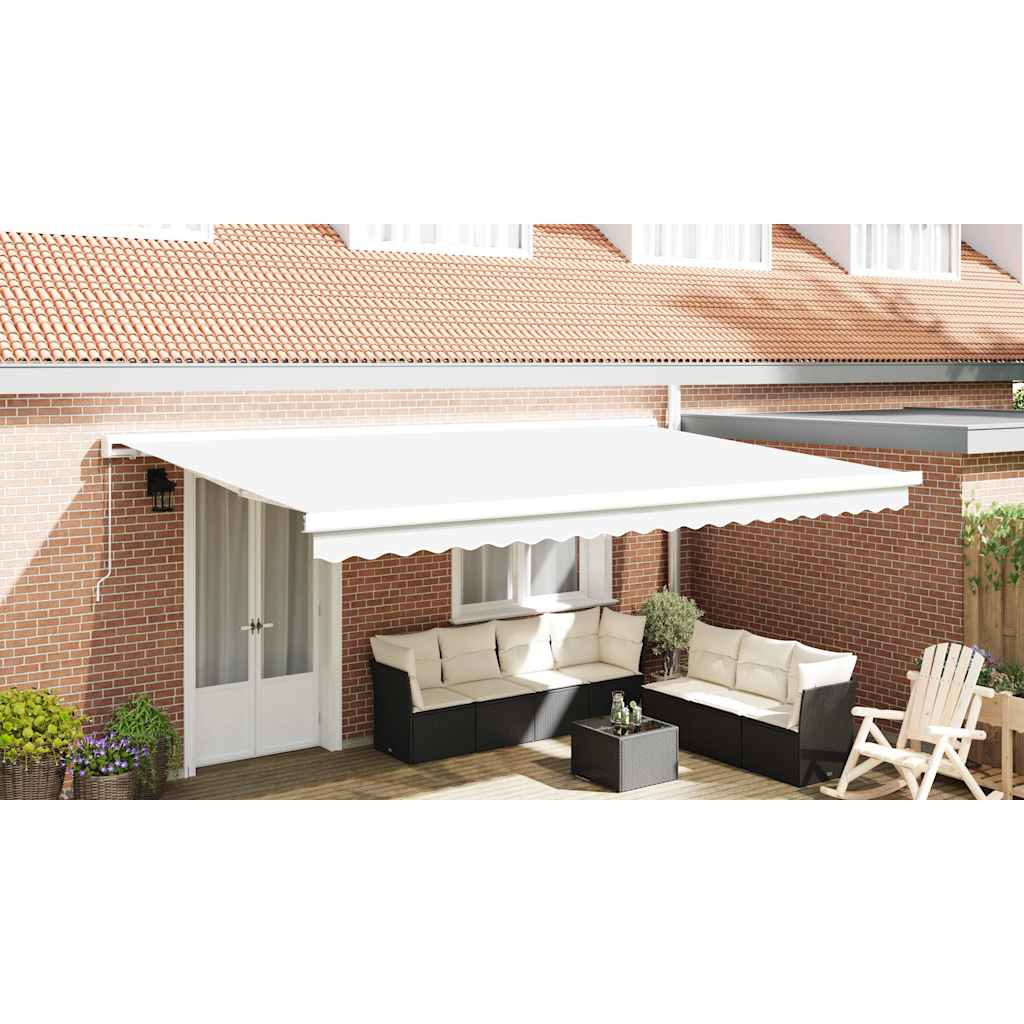 Awning Replacement Fabric White 5 x 3 m Polyester