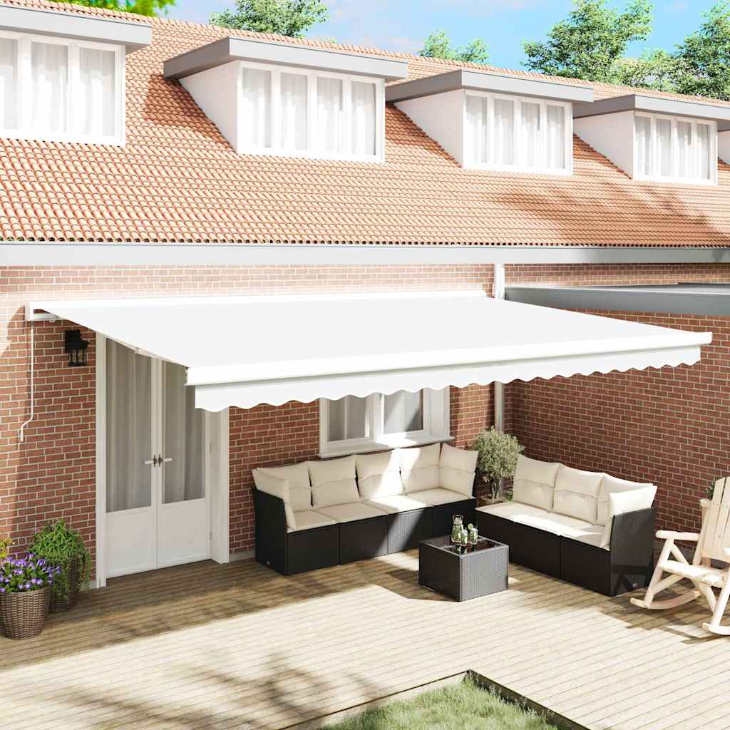 Awning Replacement Fabric White 5 x 3 m Polyester
