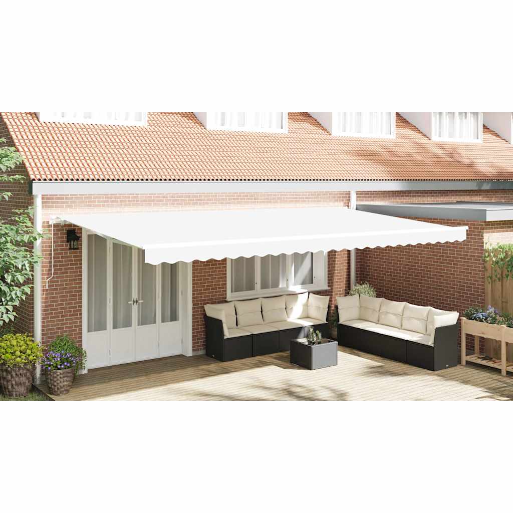 Awning Replacement Fabric White 6 x 3 m Polyester