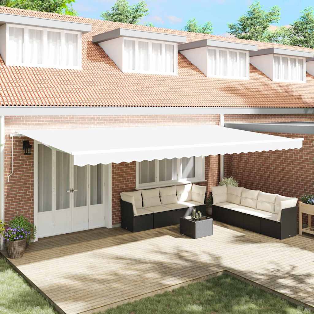 Awning Replacement Fabric White 6 x 3.5 m Polyester