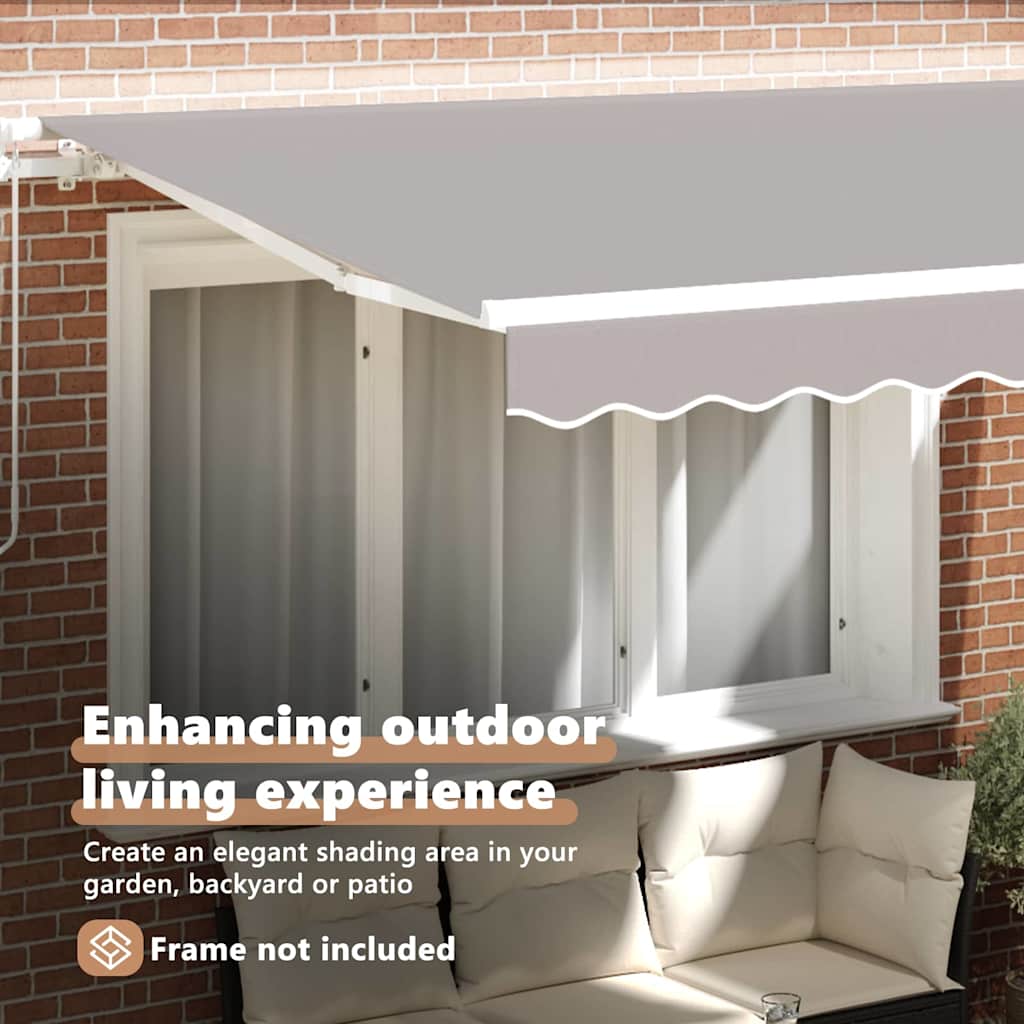 Awning Replacement Fabric Light Grey 3 x 2.5 m Polyester