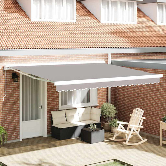 Awning Replacement Fabric Light Grey 4 x 3.5 m Polyester