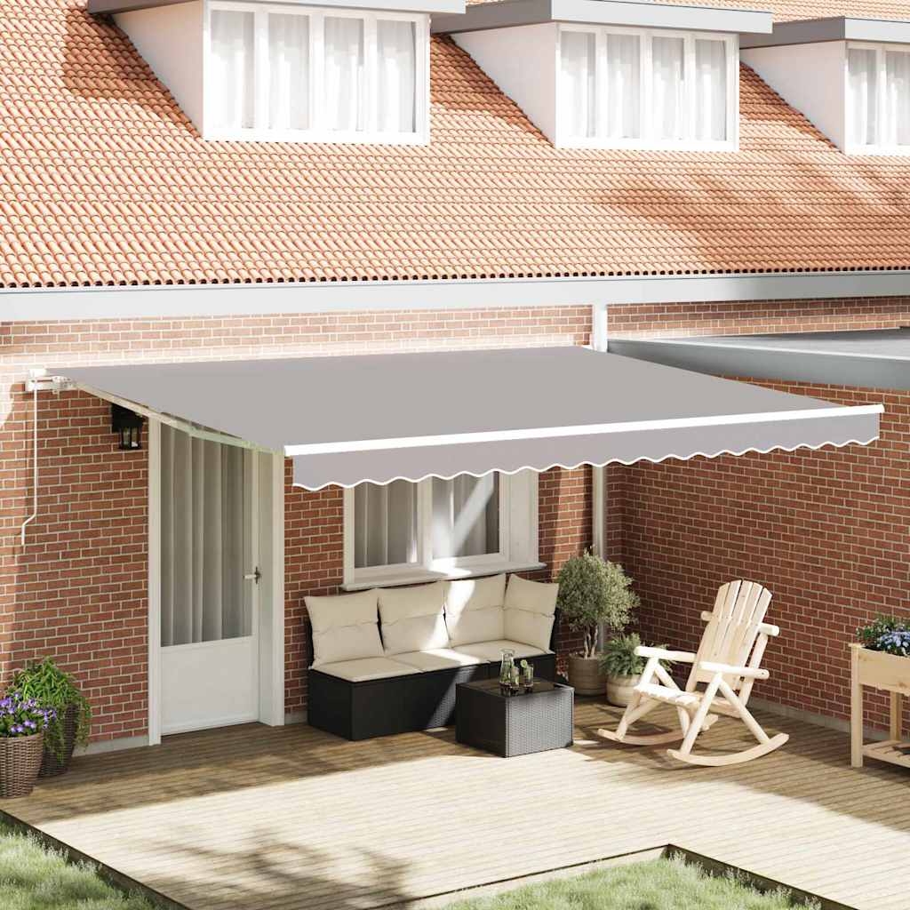 Awning Replacement Fabric Light Grey 430 x 345 cm Polyester